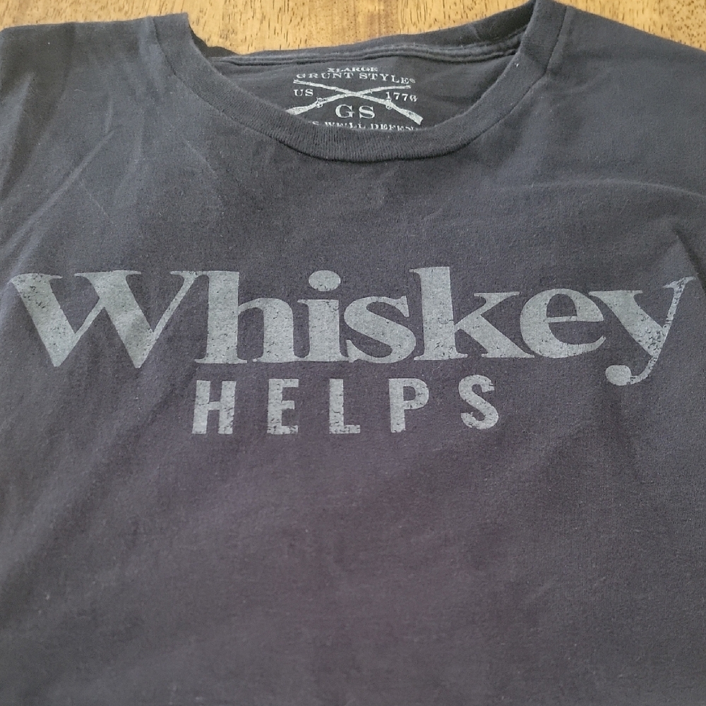 Grunt Style Charcoal 'Whiskey Helps' Tee